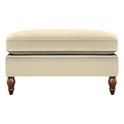 Duresta Vaughan Footstool, Umber Leg Canterbury Linen Pearl